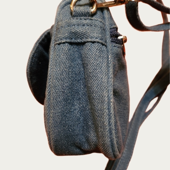 SPRING Denim MINI PURSE KING CROSSBODY Bag. LIKE NEW Condition - Picture 7 of 13